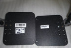 SET OF WHEELCHAIR FOOT REST GOOD CONDITION WITH MOUNT PLATES DIMENSION AS PHOTO