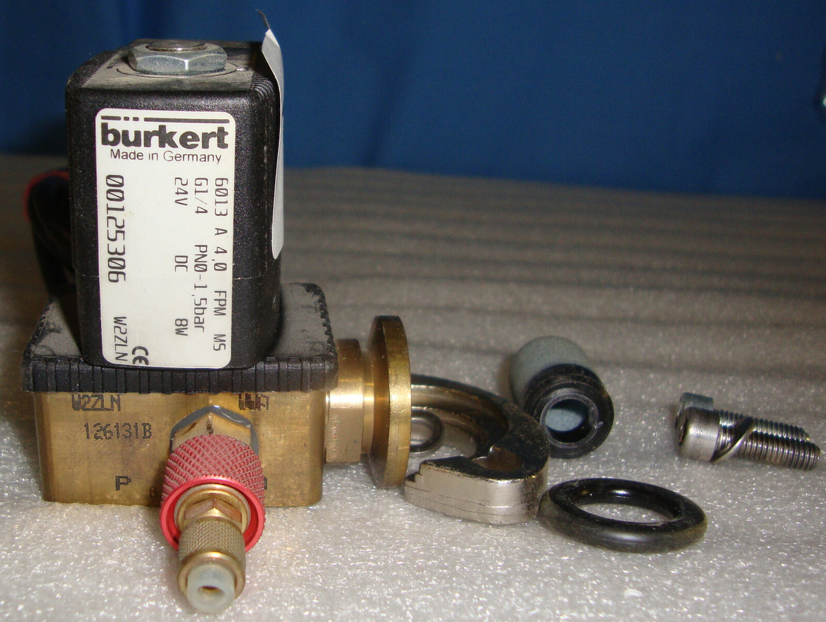 Burkert 2/2 Way Direct Acting Solenoid Valve -- 00125306 with parts as pictures