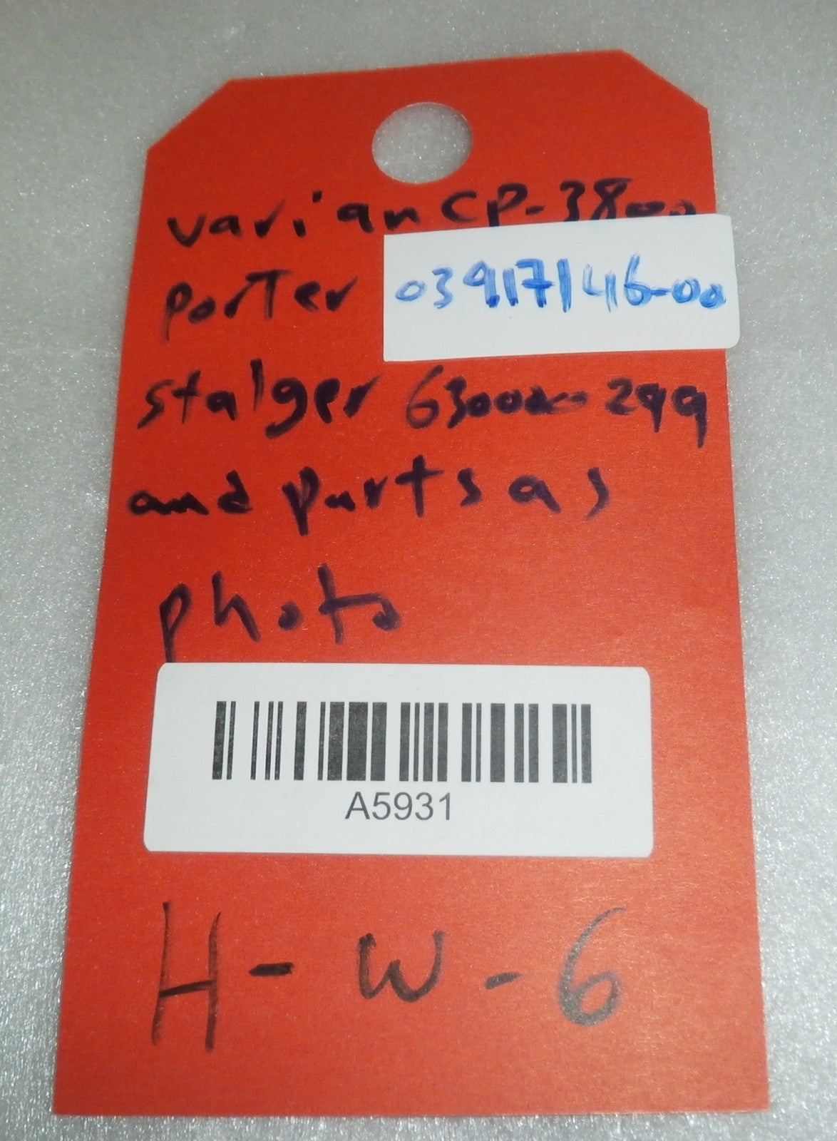 VARIAN CP3800 PARTS 03917146-00 STALGER 630029 AND PARTS AS PICTURES