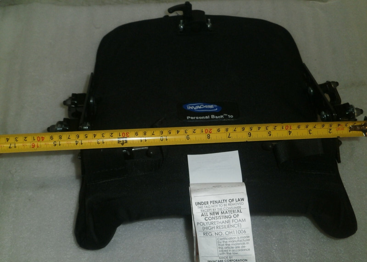 Invacare Personal Back Cushion TM 10 Size 16x18" W/ Accessories Good Condition