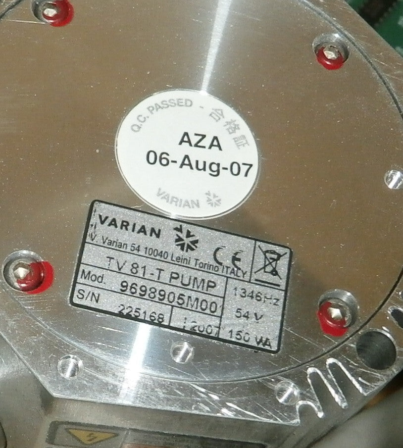 Varian TV 81 - T Pump Model 9698905M001/ 54V 1346Hz 150W AND PARTS Saturn 2200