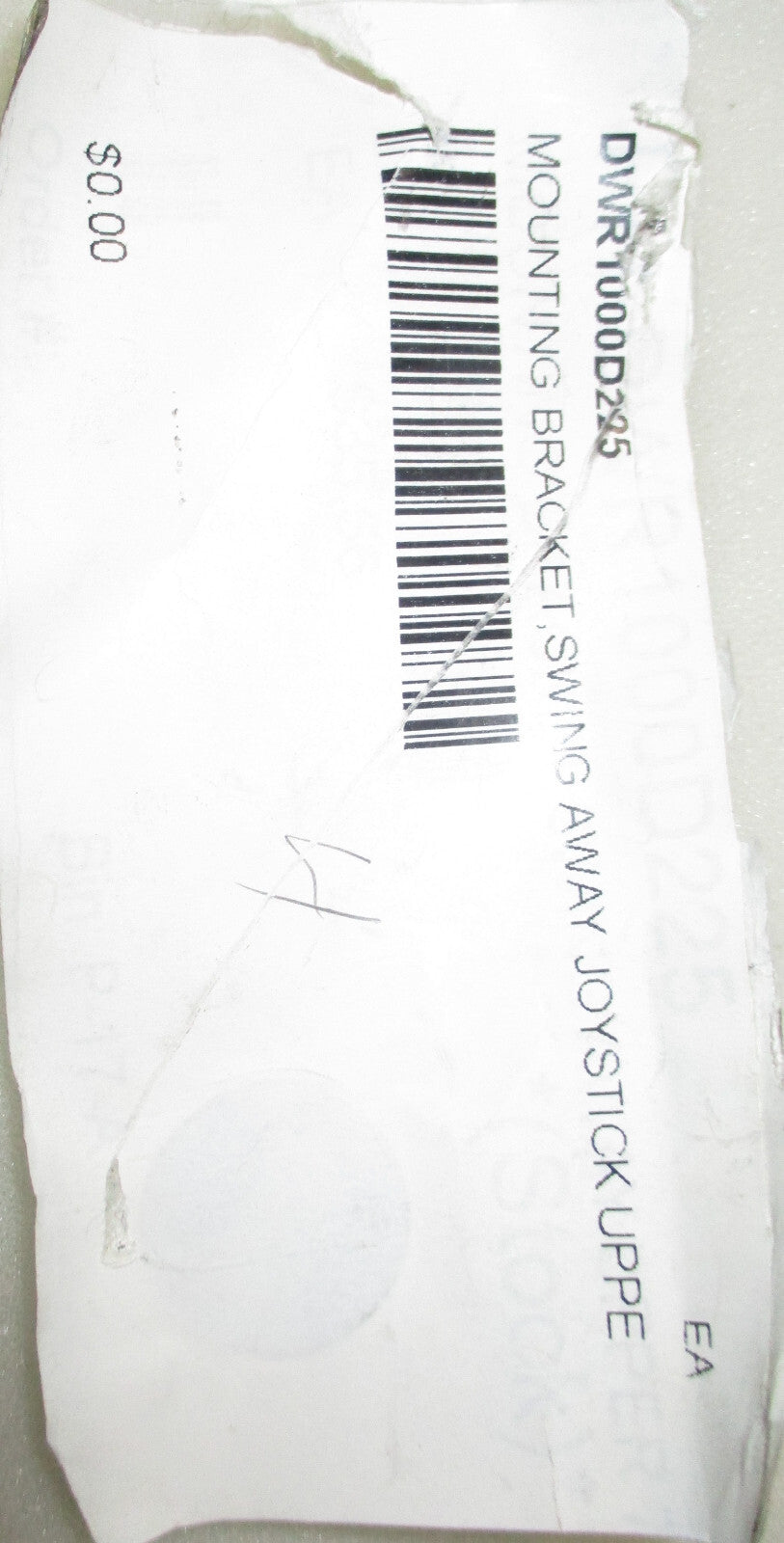 MOUNTING BRACKET SWING AWAY JOYSTICK UPPE DWR1000D225 -7 INCH OPEN BOX