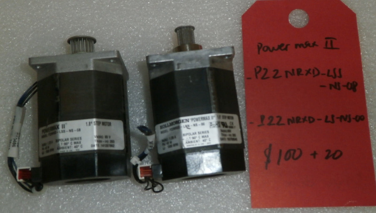 POWERMAX II MOTORS AS ONE LOT P22NRXD-LSS-NS-08 AND P22NRXD-LS-NS-00 GOO
