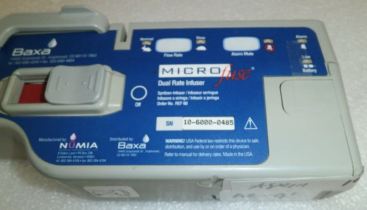 Lot of 5 Baxa Microfuse Pump Dual Rate Infusers