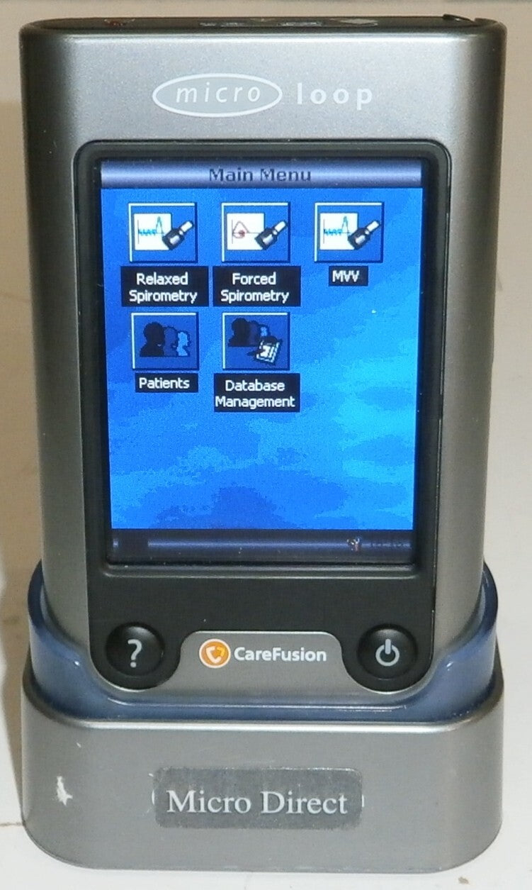 Carefusion Viasys Vyaire Microloop Spirometer ML3535 w/ Adapter & Accessories