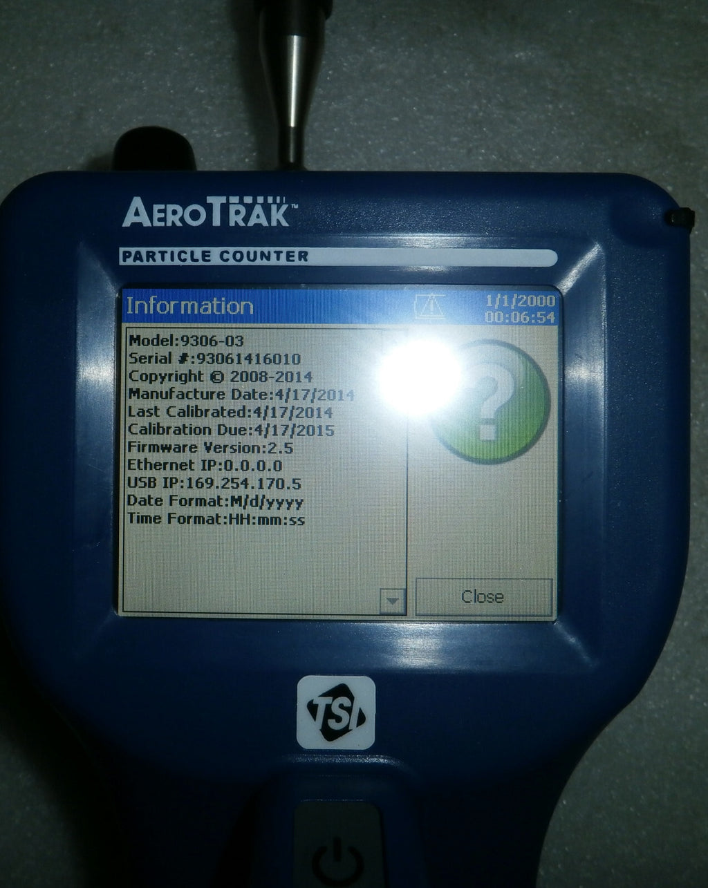 TSI AeroTrak 9306-03 9306 Particle Counter