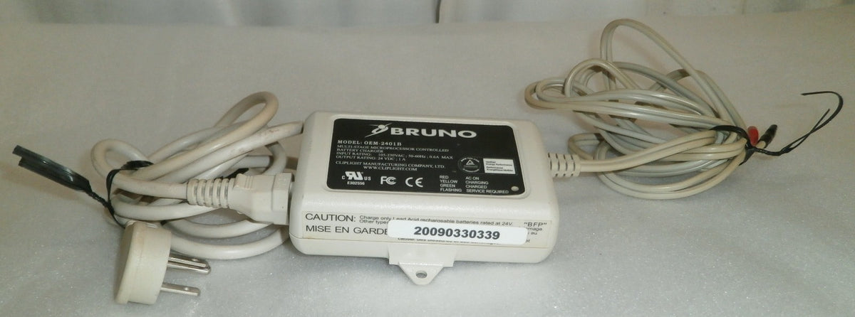 BRUNO STAIR LIFT SRE-3050 ORIGINAL BATTERY CHARGER Model OEM-2401B AP1