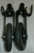 Lot of 2 Quickie QX Wheelchair Casters Size 5.5" w/ Forks Bolts Good Condition