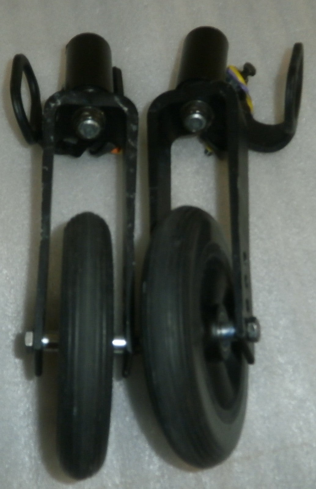 Lot of 2 Quickie QX Wheelchair Casters Size 5.5" w/ Forks Bolts Good Condition