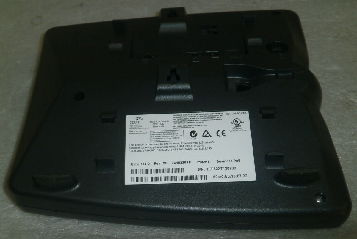 3Com 3C10226PE Business Telephone 655-0123-01 REV CB 2102PE