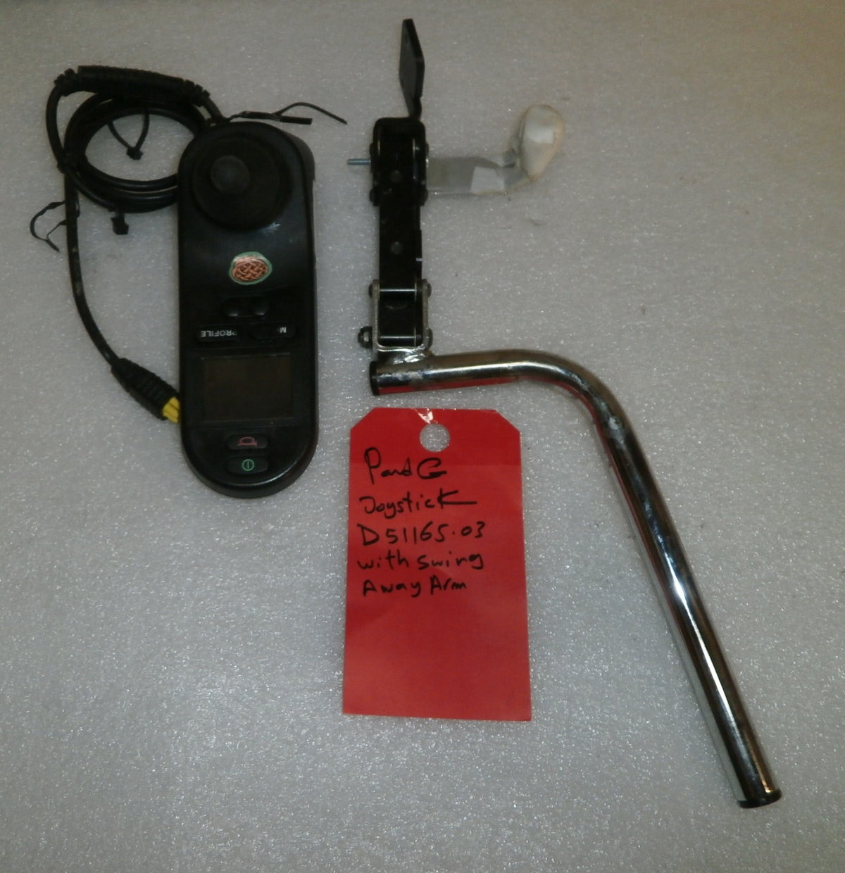 PG WHEELCHAIR JOYSTICK D51165.03 WITH SWING AWAY ARM GOOD CONDITION