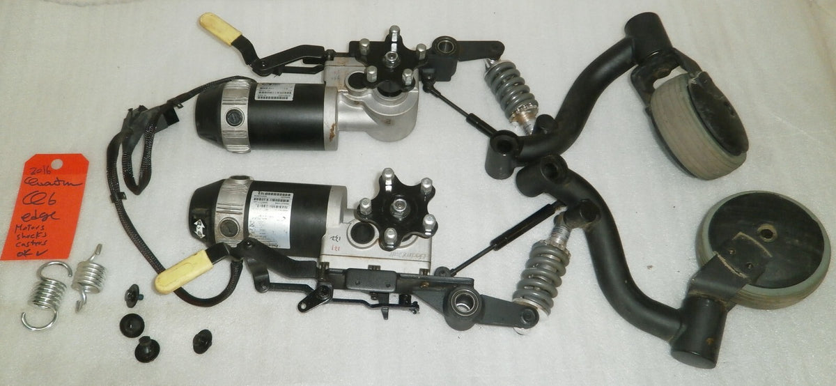 SET OF QUANTUM 2016 Q6 EDGE PAIR OF MOTOR PRODUCT #49860171504, SHOCKS, CASTERS