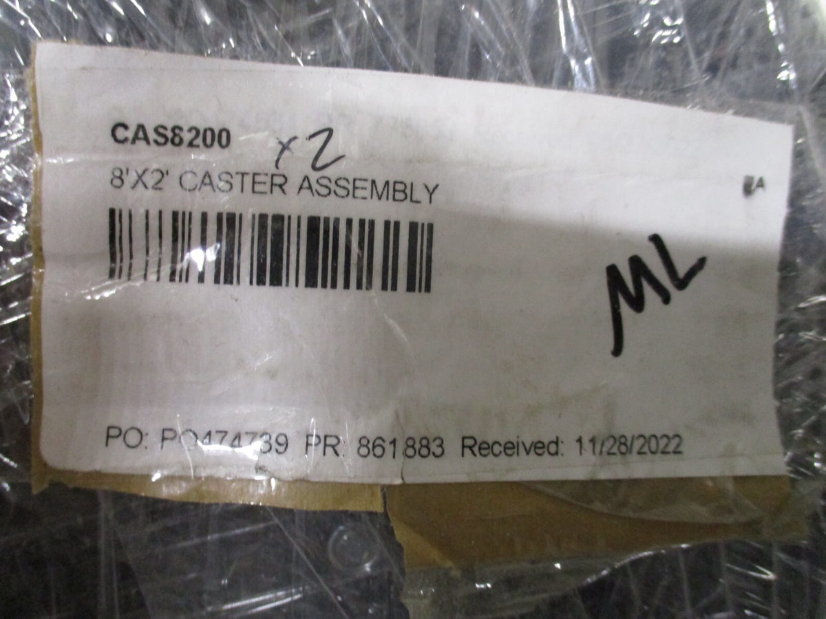 SET OF 2 CAS8200 8' X 2' CASTERS ASSEMBLY NEW