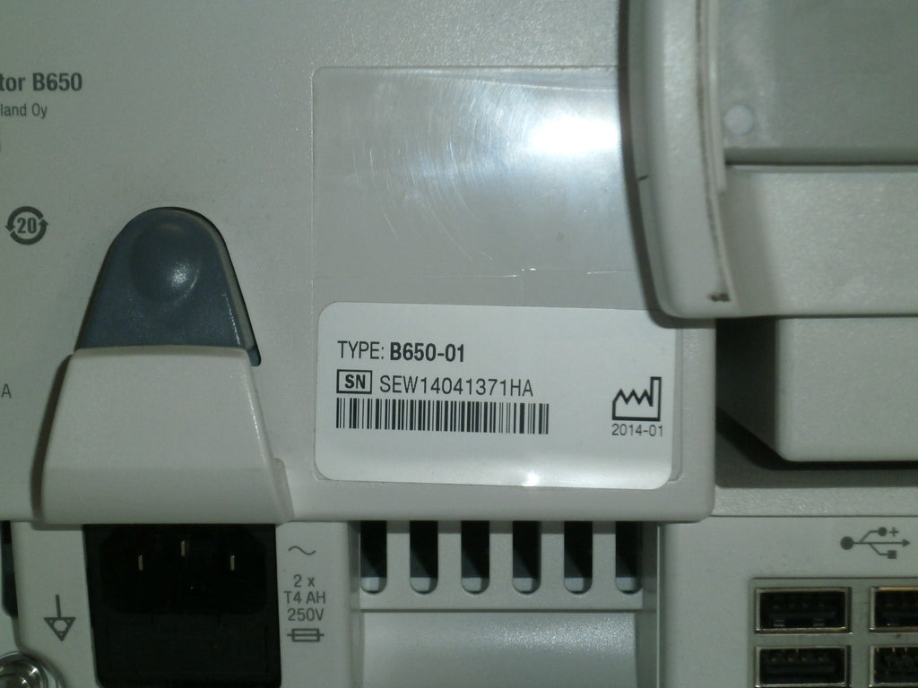 GE Healthcare CARESCAPE B650 Monitor 6ICU 6NIC