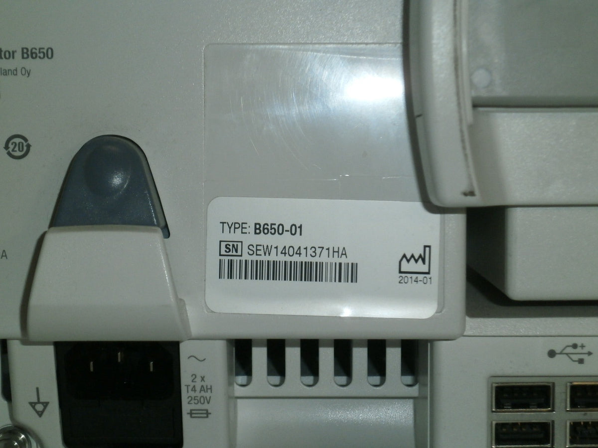 GE Healthcare CARESCAPE B650 Monitor 6ICU 6NIC