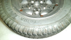 SET OF 2 PRIMO POWER TRAX 3.00-8 WHEELCHAIR WHEELS SOLID FAIR CONDITION