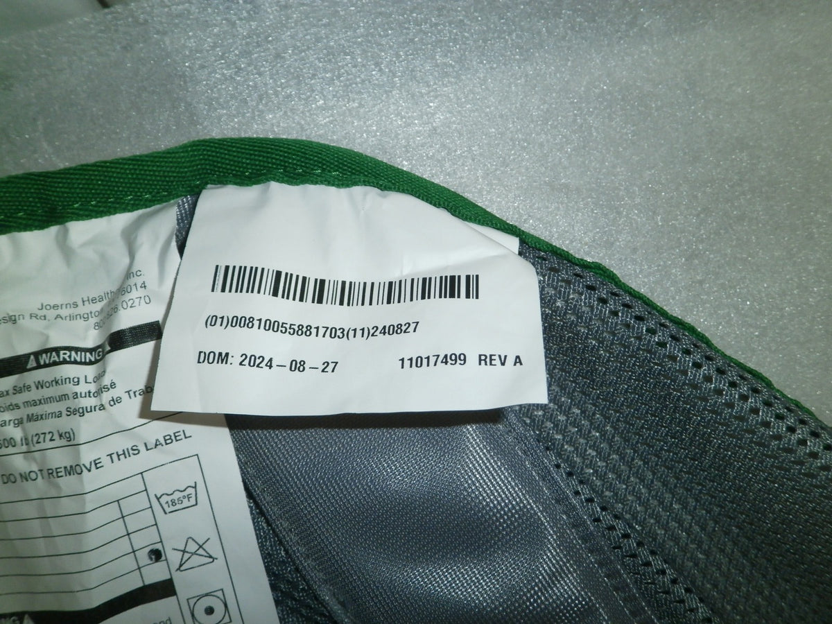 HOYER FULL BACK SLING LARGE GREEN SIZE 2024 VERY GOOD CONDITION