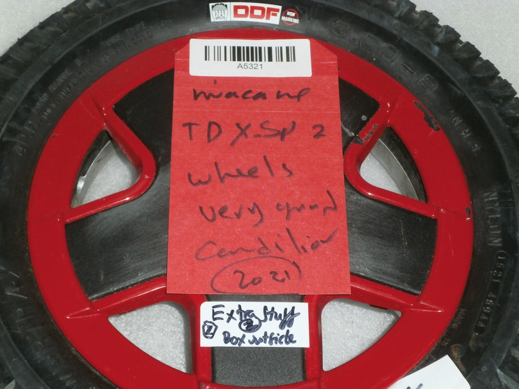 LOT OF 2 3.00-8 Primo POWER TRAX WHEELS SOLID INVACARE TDX-SPII 2021 WHEELCHAIR