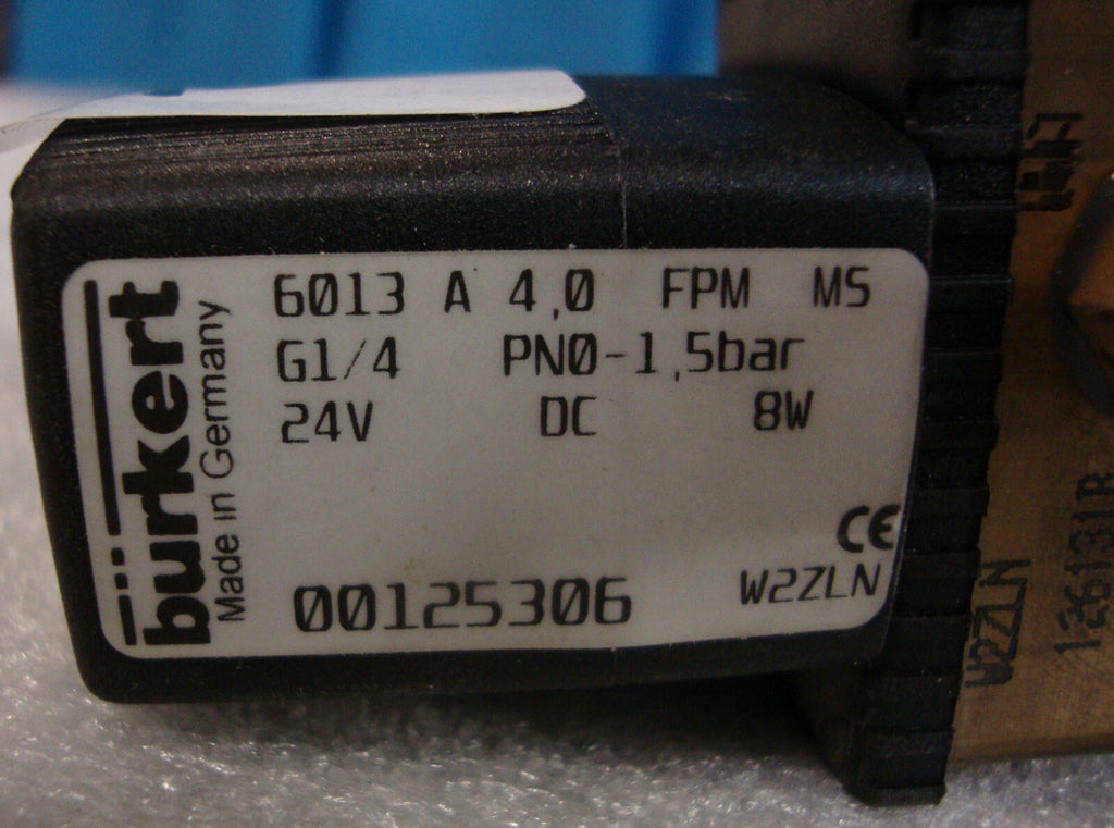 Burkert 2/2 Way Direct Acting Solenoid Valve -- 00125306 with parts as pictures