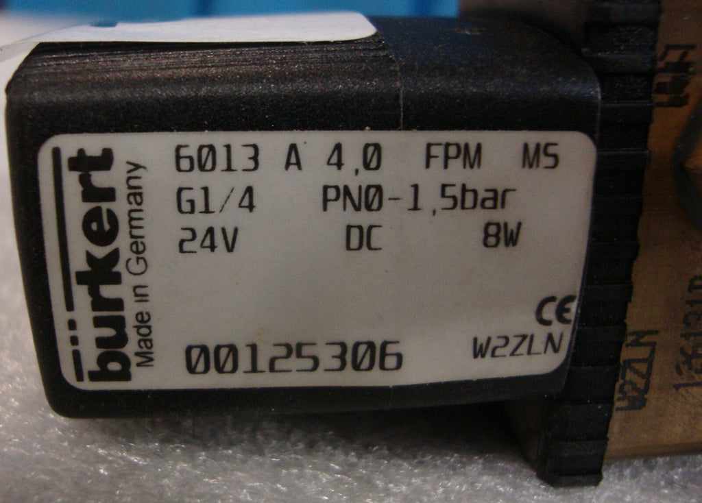 Burkert 2/2 Way Direct Acting Solenoid Valve -- 00125306 with parts as pictures