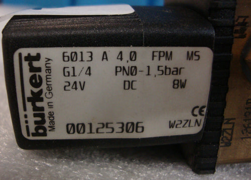 Burkert 2/2 Way Direct Acting Solenoid Valve -- 00125306 with parts as pictures