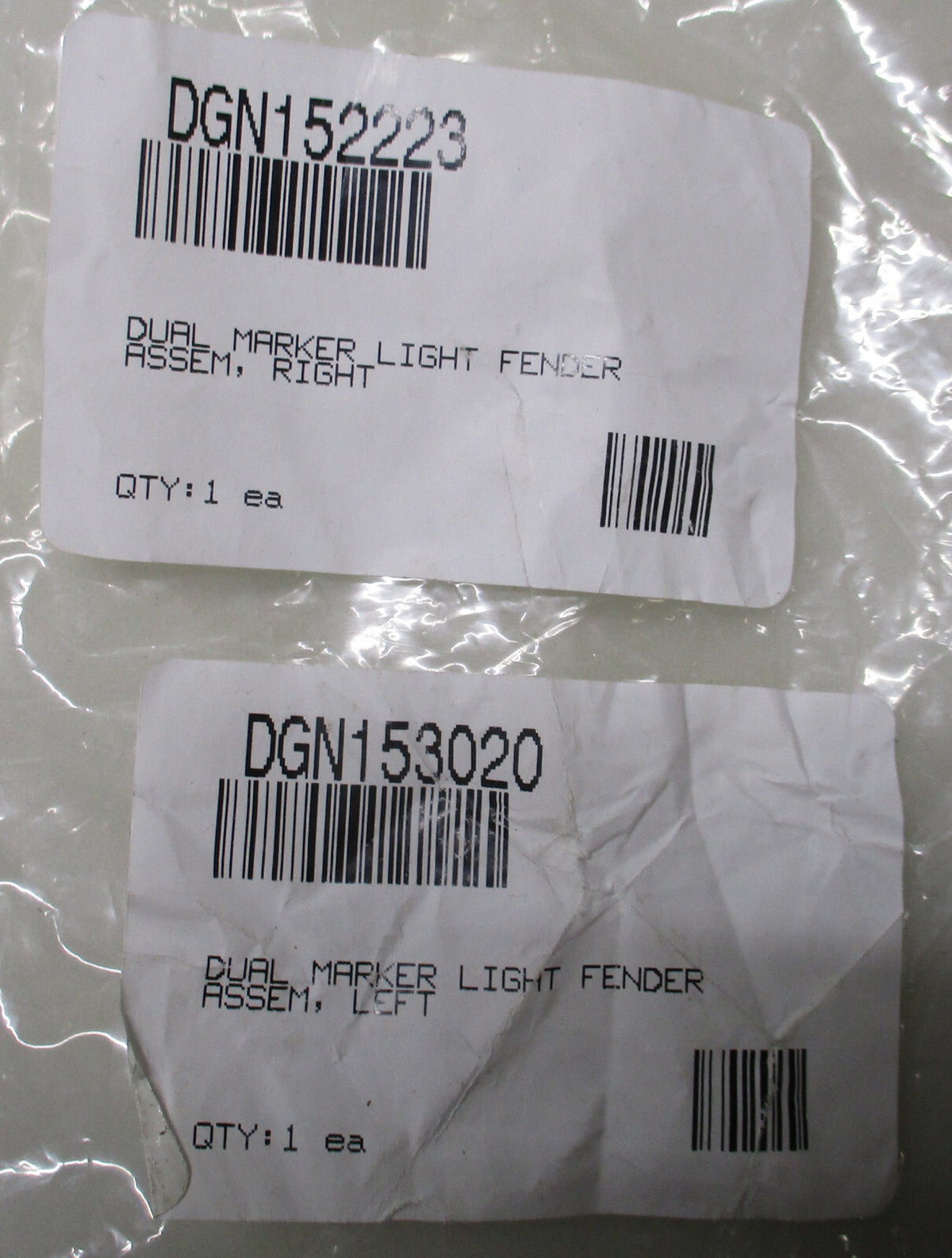 DGN152223-DGN153020 DUAL MARKER LIGHT FENDER LEFT AND RIGHT NEW CONDITION