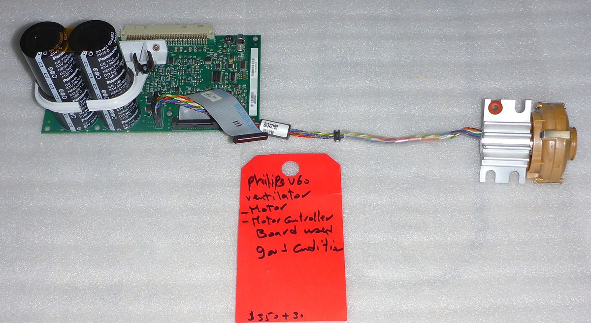 PHILIPS V60 VENTILATOR MOTOR AND CONTROL BOARD USED GOOD CONDITION