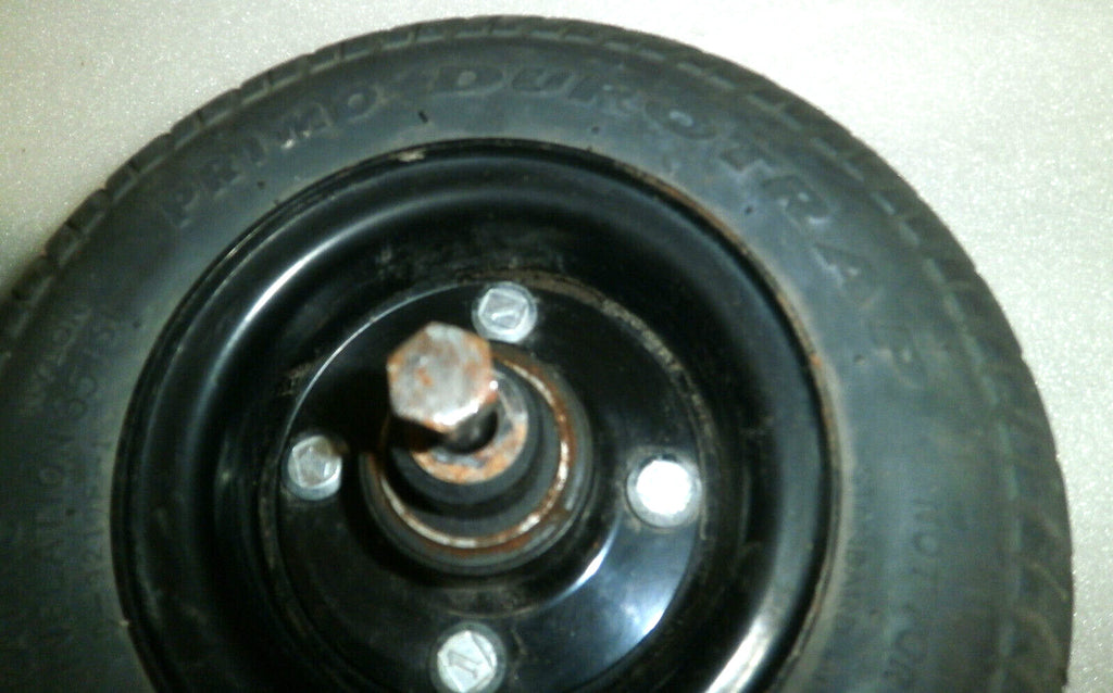 TWO QUICKIE 1450 POWER WHEELCHAIR WHEELS PRIMO DUROTRAP 2.80/2.50-4