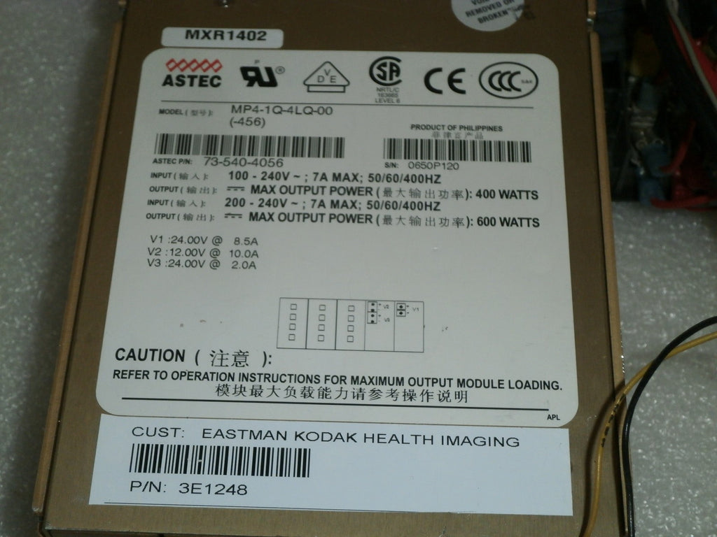 AMTEC POWER SUPPLY MVP SERIES MP4-1Q-4LQ-00 (-456) FROM KODAK DIRECT VIEW CR850