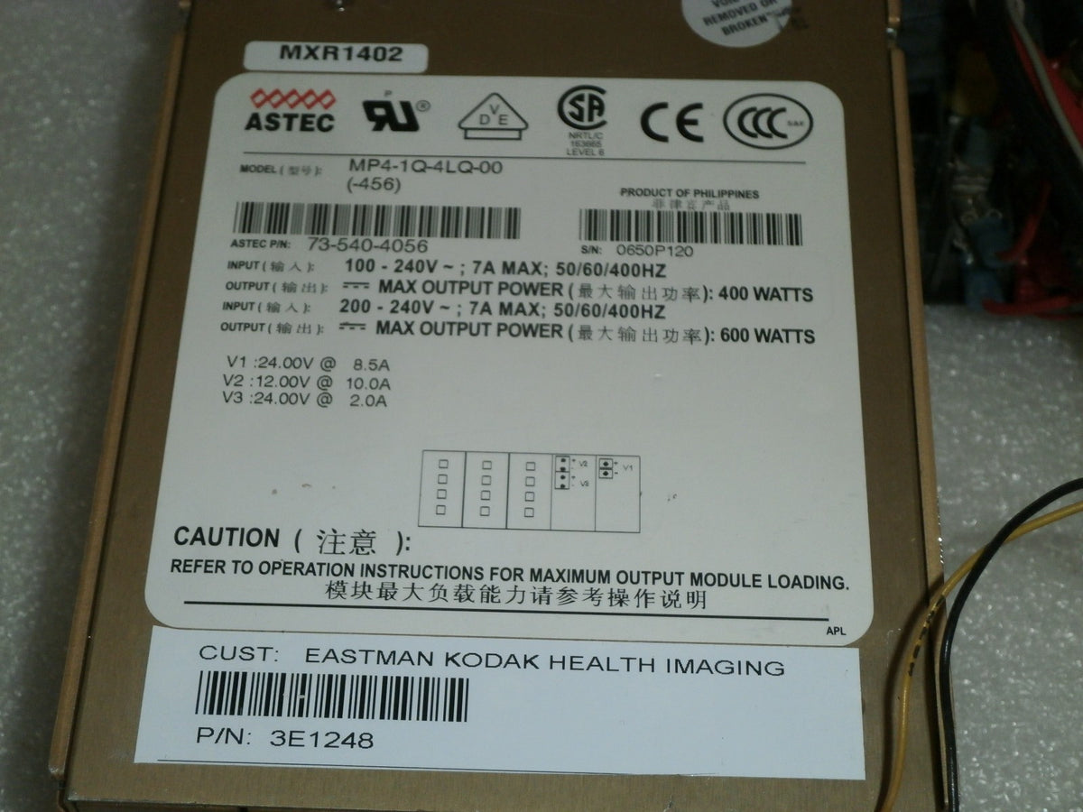 AMTEC POWER SUPPLY MVP SERIES MP4-1Q-4LQ-00 (-456) FROM KODAK DIRECT VIEW CR850