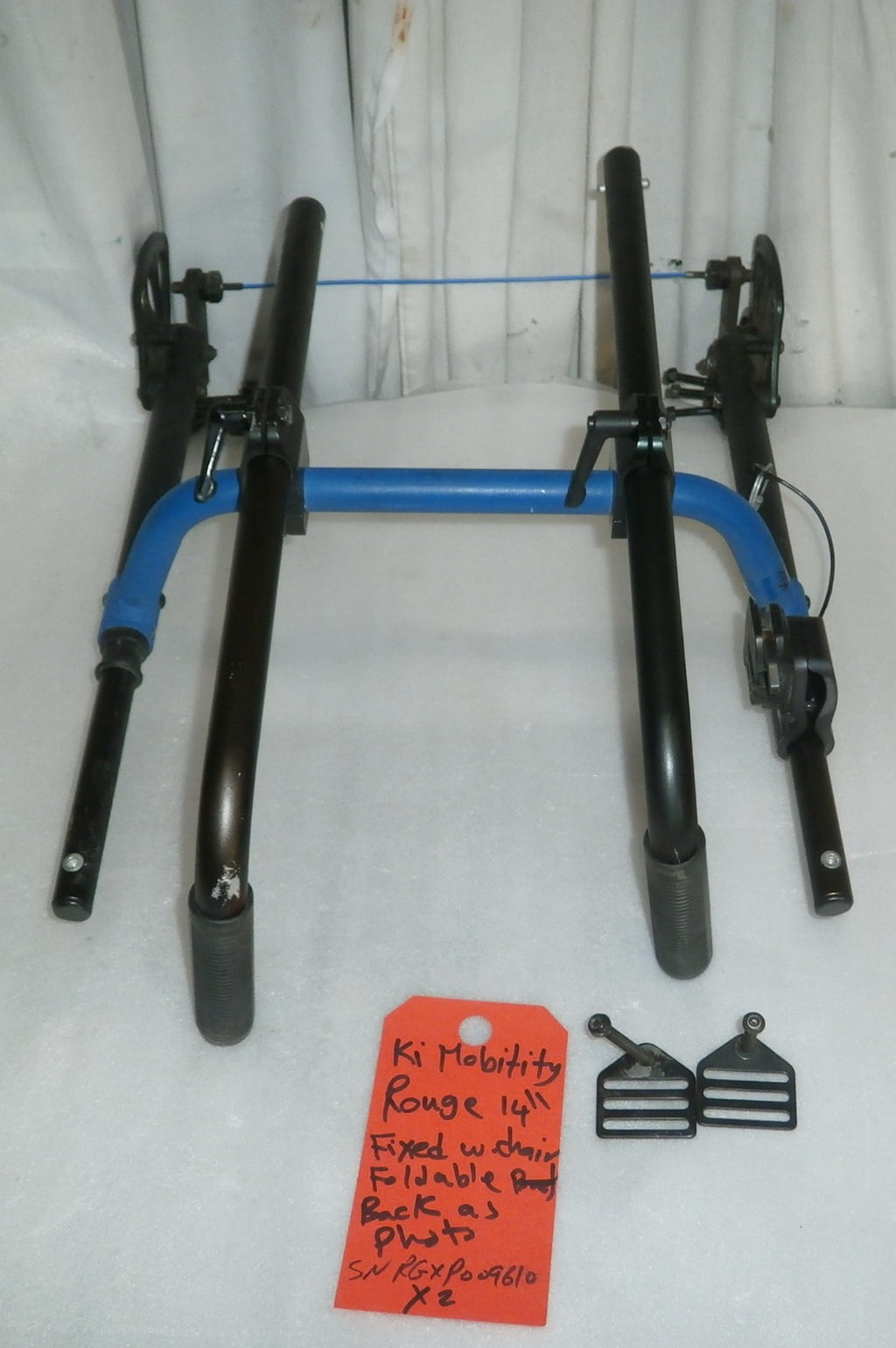 KI MOBILITY ROUGE 14 INCH RIGID WHEELCHAIR FOLDABLE BACK PARTS AS PHOTO
