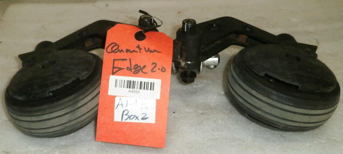 LOT OF TWO REAR CASTERS WHEELS ASSEMBLY W/ SUSPENSION SHOCK from QUANTUM 2.0