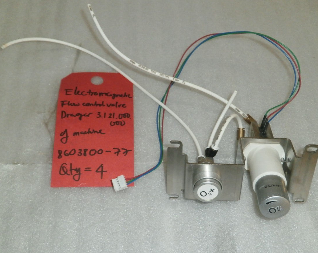ELECTROMAGNETIC FLOW CONTROL VALVE DRAEGER 3.121.000.00 FROM MACHINE 8603800-77