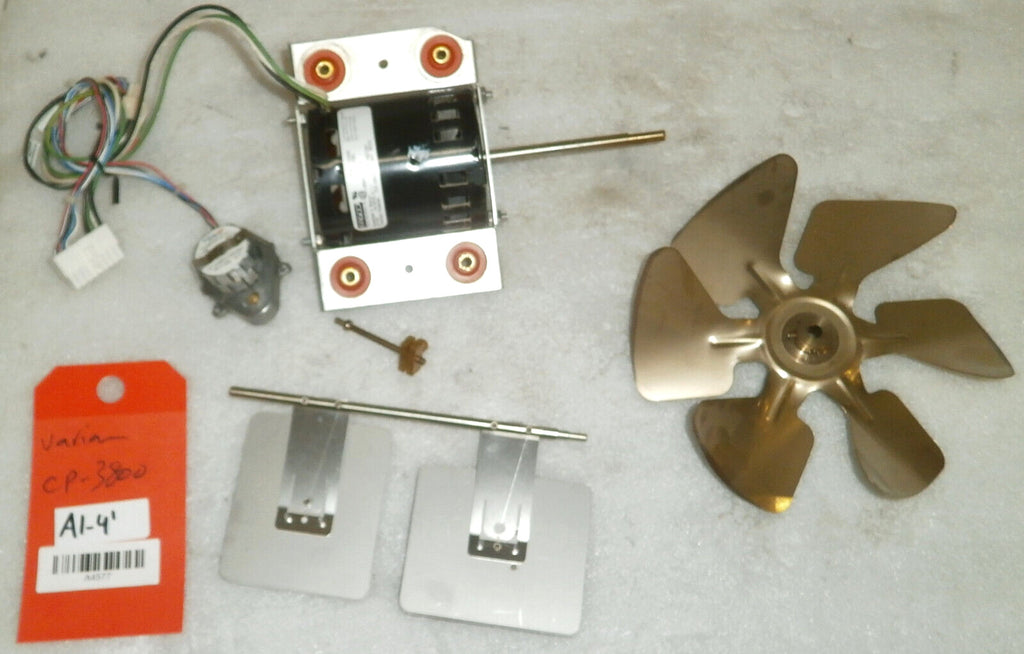 VARIAN CP3800 MOTOR MODEL 71730081-TYPE U73B1, AIR GATE CONTROL MOTOR AND PARTS