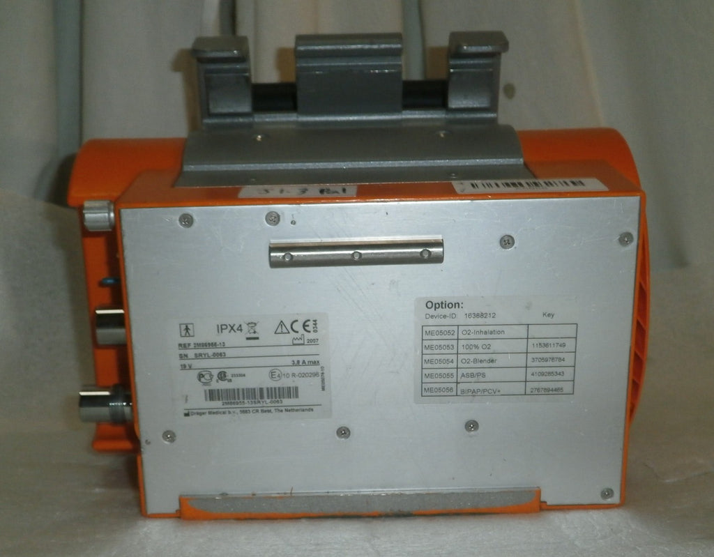 Drager Oxylog 3000 Ventilator 2M86955 - No Power Supply
