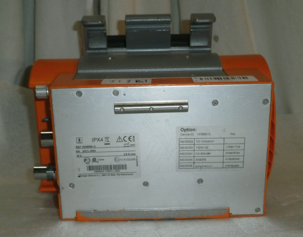 Drager Oxylog 3000 Ventilator 2M86955 - No Power Supply