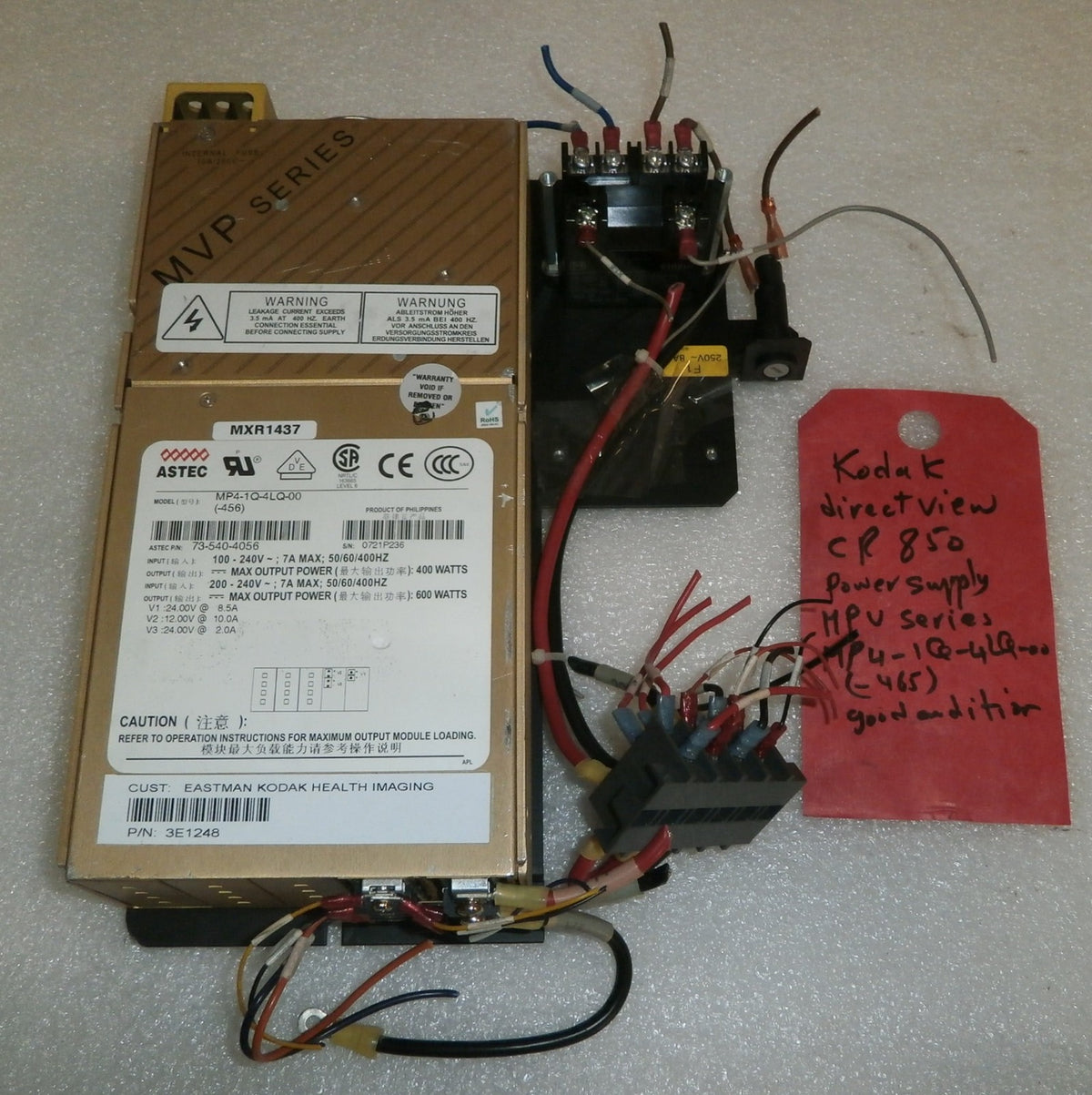 AMTEC POWER SUPPLY MVP SERIES MP4-1Q-4LQ-00 (-456) FROM KODAK DIRECT VIEW CR850