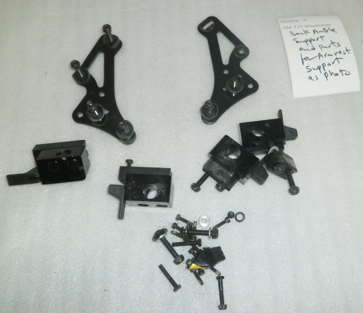 Wheelchair Quickie QM-710 Back Support and Parts for Arm rest Support as Photo