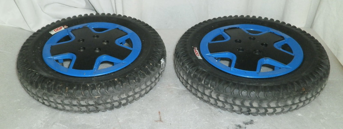 SET OF 2 INVACARE TDX-SP2 PRIMO POWERTRAXX 3.00-8 WHEELS GOOD CONDITION
