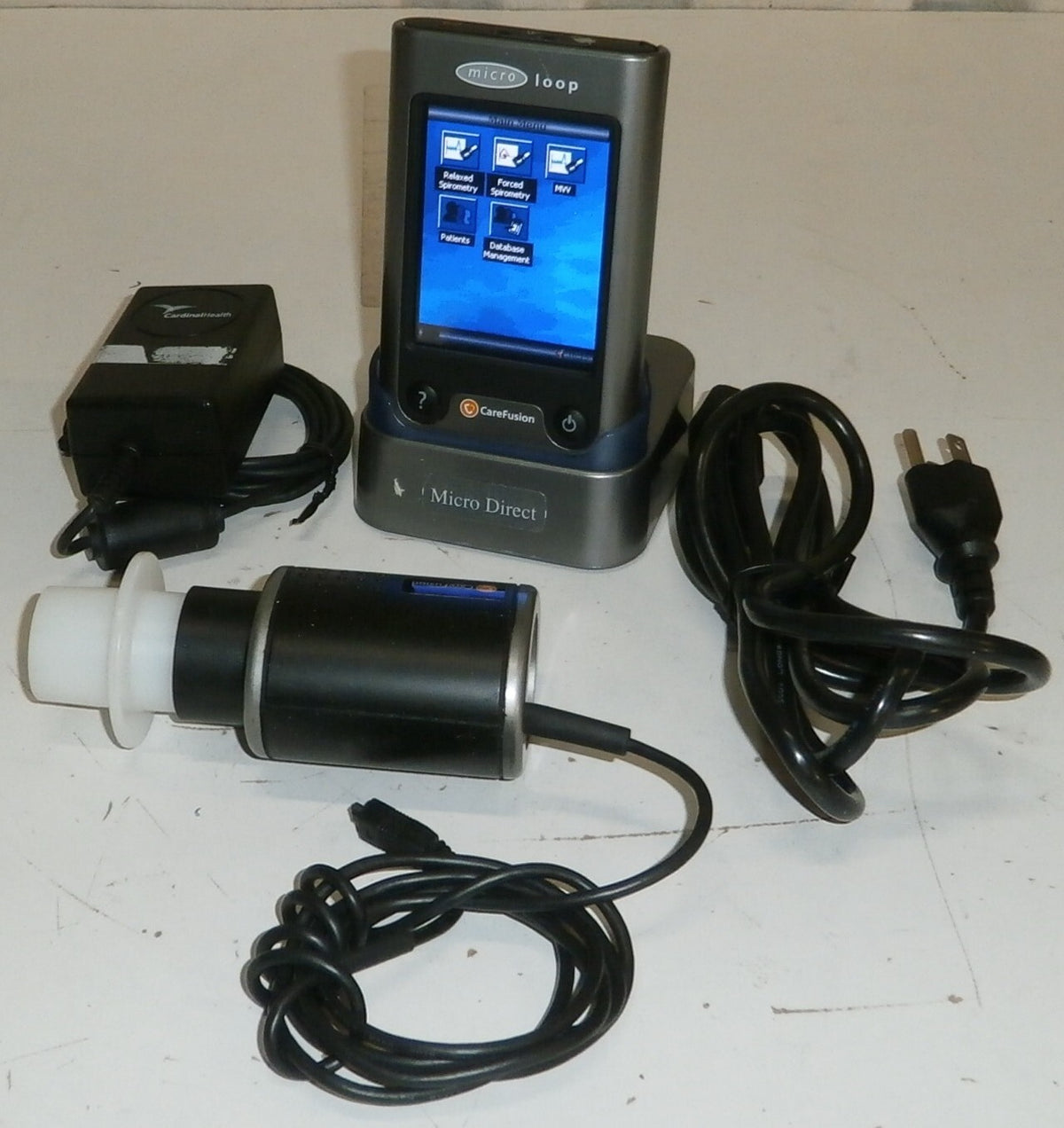 Carefusion Viasys Vyaire Microloop Spirometer ML3535 w/ Adapter & Accessories
