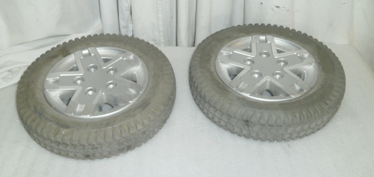 LOT OF 2 QUANTUM Q6 EDGE WHEELS 3.00-8 SOLID GOOD CONDITION