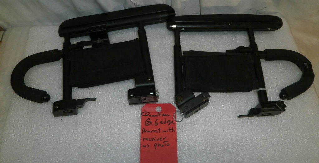 QUANTUM Q6 EDGE WHEELCHAIR ARMRESTS USED WITH RECEIVER AS PHOTO