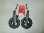 Set of 2 Quickie IRIS Casters with Forks Very Good Condition
