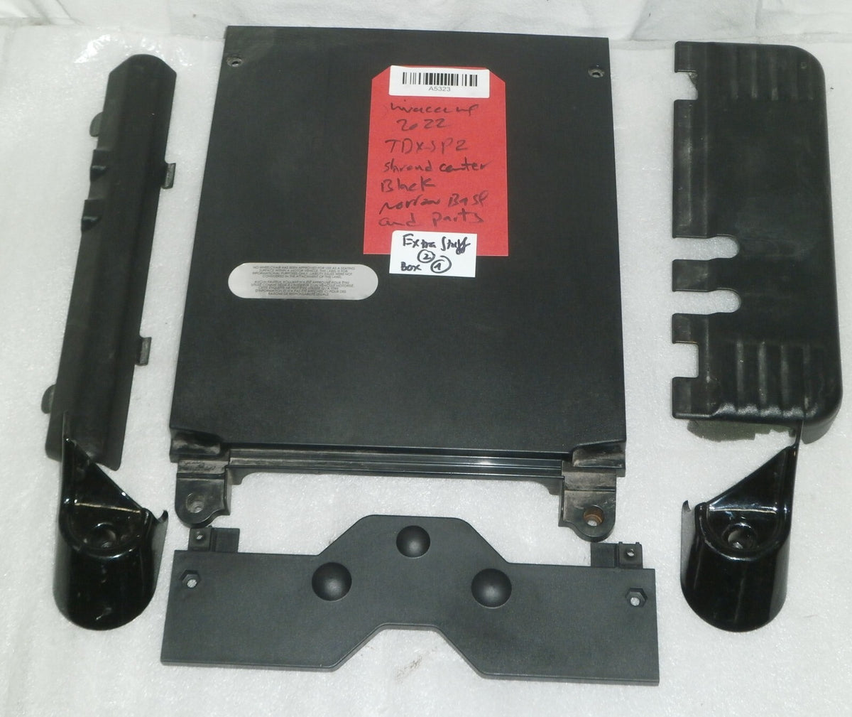 SET OF SHROUD CENTER BLACK BASE AND PARTS FOR INVACARE 2022 TDX-SPII WHEELCHAIR
