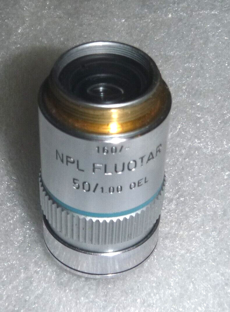 Leitz Wetzlar Germany 519693/ 160/- NPL Fluotar 50/1.00 OEL - Microscope lens