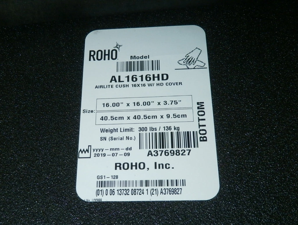 ROHO AIRLITE 16X16X3.75 WHEELCHAIR CUSHION GOOD CONDITION