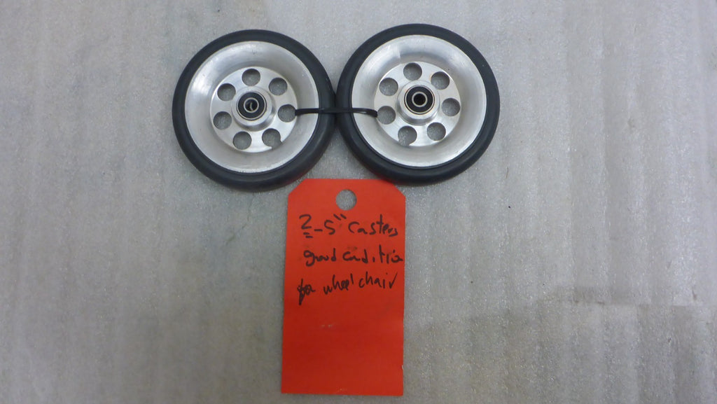 SET OF 2 CASTERS 2-5" Good Condition For Wheelchair