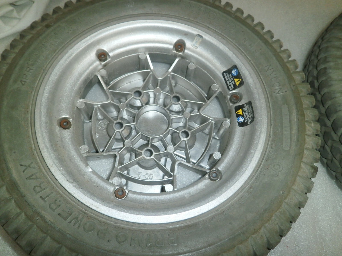 LOT OF 2 QUANTUM Q6 EDGE WHEELS 3.00-8 SOLID GOOD CONDITION