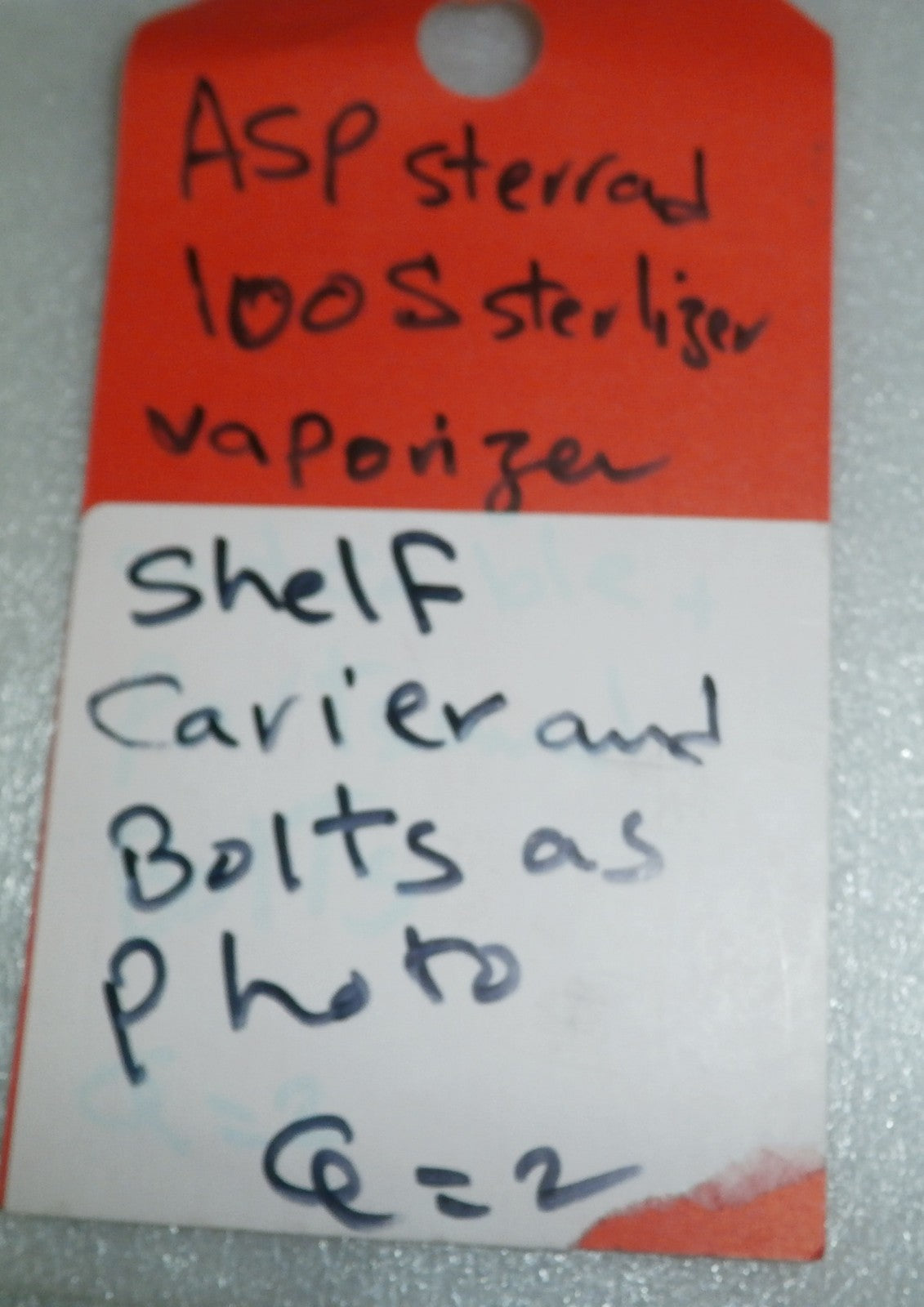 ASP STERRAD 100S STERLIZER VAPORIZER SHELF CARIER AND BOLTS AS PHOTO USED