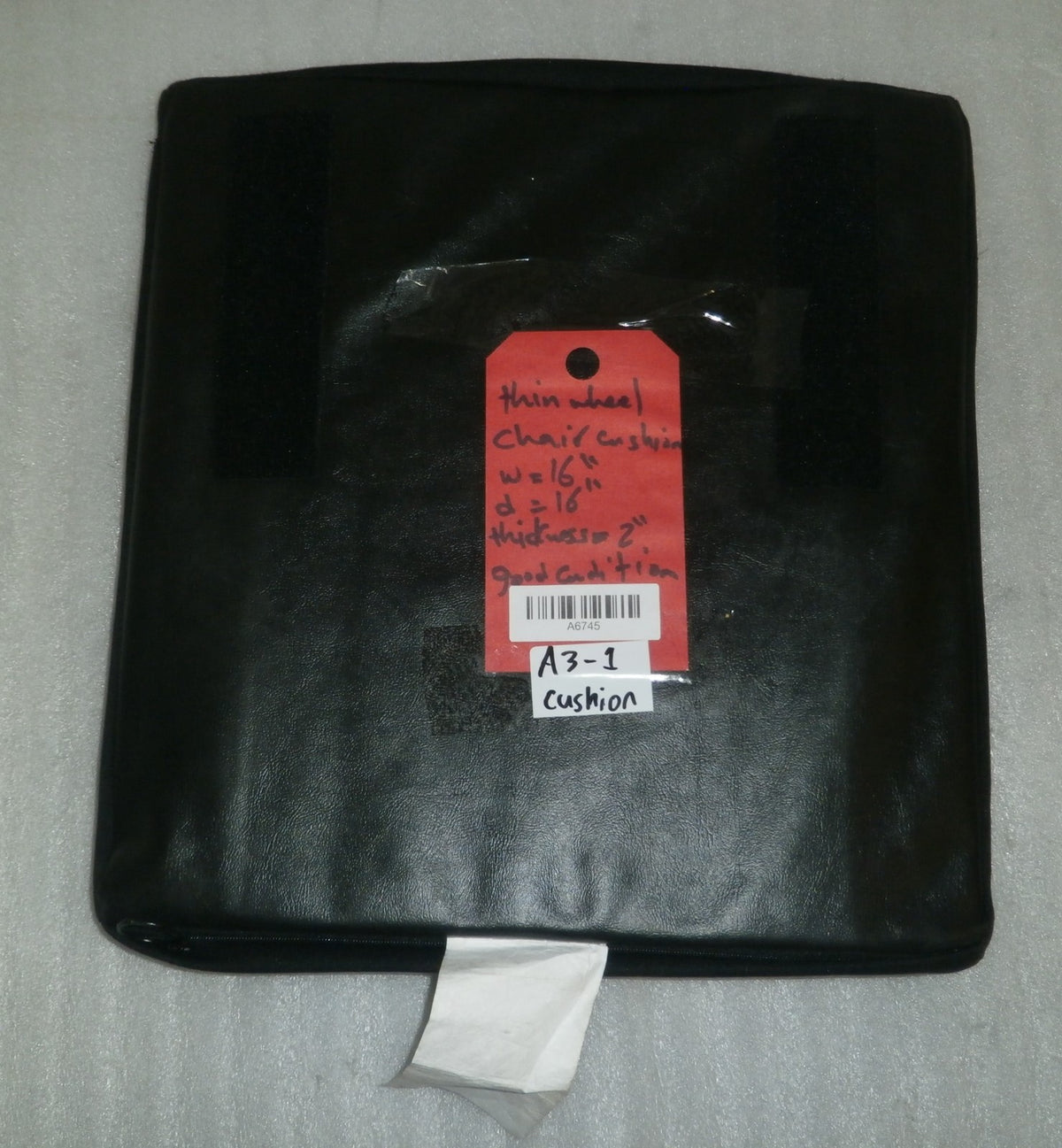 THIN WHEELCHAIR CUSHION 16X16X2 " WITH COVER GOOD CONDITION